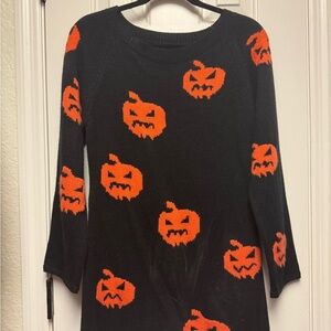 Black and Orange Pumpkin Sweater